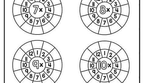 multiplication wheel worksheet