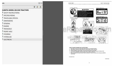 Kubota BX1500 Workshop Manual Sub Compact Tractor – eRepairInfo