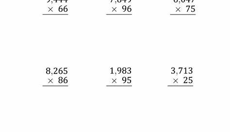 multiplication by 2 digits worksheet