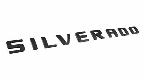 3D Matte Black SILVERADO Emblem for Chevrolet Silverado1500 Badge