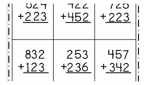 Free Addition Worksheets – 3 Digit – Without Regrouping – Free4Classrooms