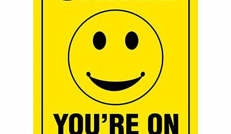 Smile You're On Camera Vertical Plastic Sign 14 x 10 in | Security