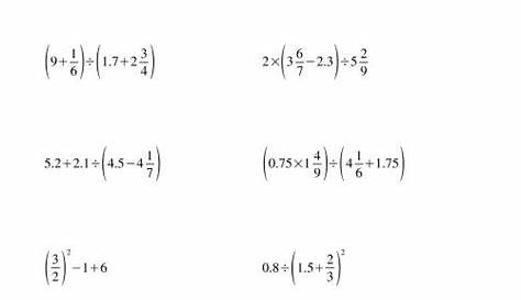 mixed operations with decimals worksheet