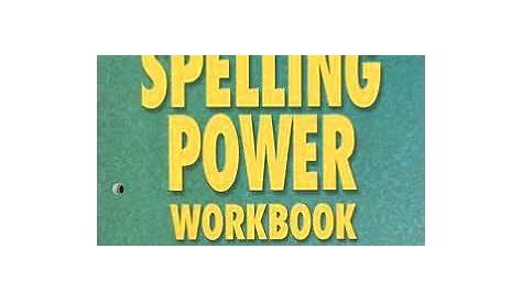 spelling power worksheets