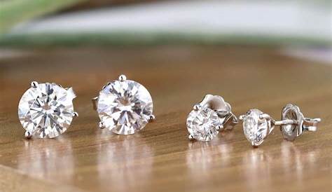 diamond earring sizes on ear