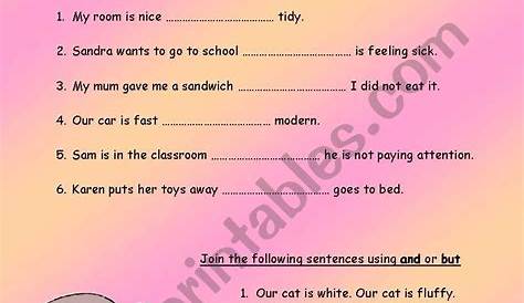 Joining sentences using And or But - ESL worksheet by sarahann1984