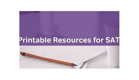 Printable Resources for SAT Prep - Magoosh Blog | High School
