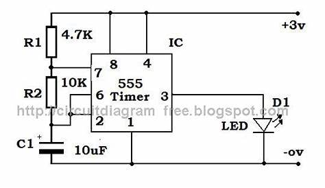 led blinking circuit diagram