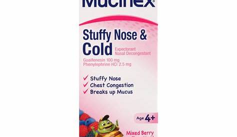 Mucinex For Kids Cold Expectorant/Nasal Decongestant, Mixed Berry
