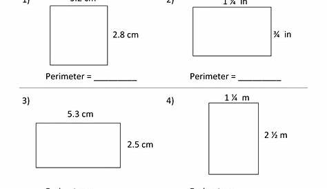 area of rectangle worksheet pdf