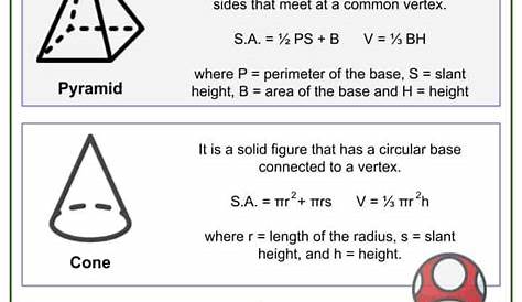 surface area and volume worksheet