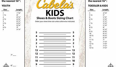 Printable Shoe Size Chart For Kids | Templates at allbusinesstemplates.com