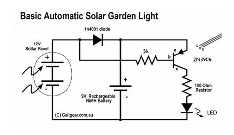 solar garden lamp circuit diagram