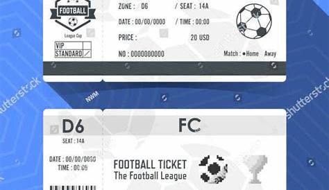 free printable football ticket template