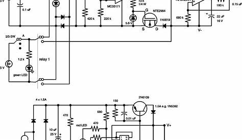 Battery Charger Circuit 12V to 1.2V - Schematic Power Amplifier and
