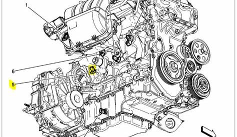 Where is the crankshaft position sensor on a 2013 Chevy Malibu 2.5