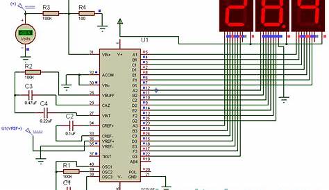 digital voltmeter circuit diagram and working