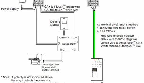 garage door opener motor circuit diagram