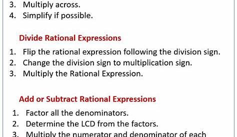 steps on dividing rational expressions