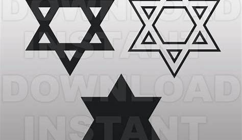 Star of David SVG File Cutting Template Clip Art for