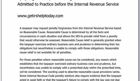 Irs Penalty Abatement Letter Mailing Address - Letter : Resume Examples