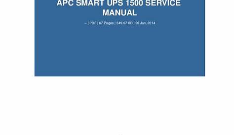 Apc 1500 Smart Ups Manual - verticalyellow