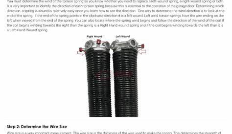 New Garage Door Torsion Springs for Any Wire Size or Length up to 40