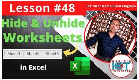 Lesson 48: Hide & Unhide Worksheets in Excel | Hide Worksheets, so it