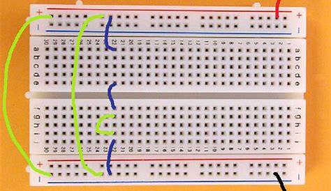 circuit of a breadboard