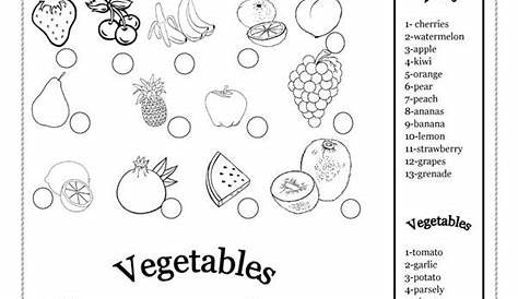 fruit or vegetable worksheet for kids