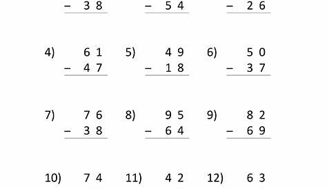math subtraction worksheet to 10