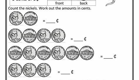 2nd grade counting money worksheets