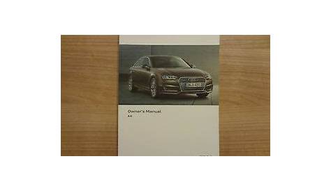 Audi A4 Owners Handbook/Manual 15-19 | eBay