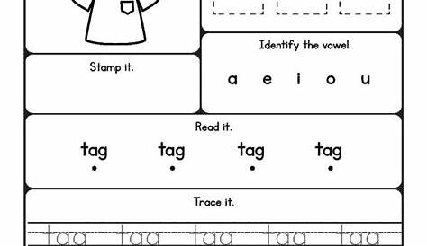 TAG Worksheet | Learn Short a Sound | Writing skills, Writing practice