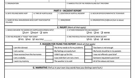 Hurt Feelings Report – Fill Online, Printable, Fillable Within Hurt