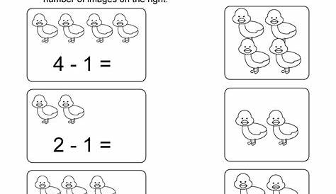 subtraction coloring worksheets kindergarten