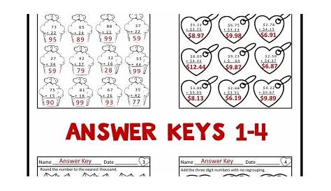 Valentine's Day Math Worksheets-Print and Go