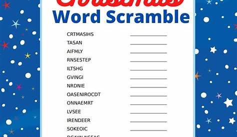 Free Christmas Word Scramble Printable For Kids | AllFreePaperCrafts.com