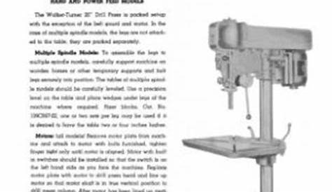 rockwell drill press manual