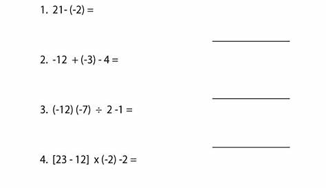 order of operations algebra worksheets