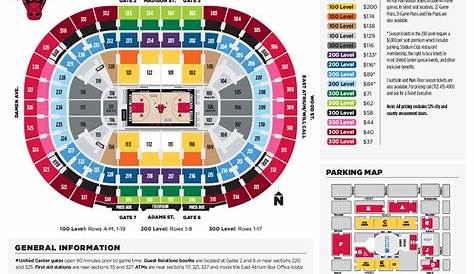 United Center Seating Diagram and Parking | Chicago Bulls