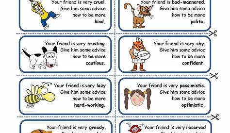 identifying character traits worksheets