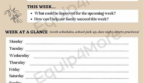 weekly marriage check in worksheet
