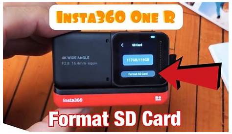 Insta360 One R: How to Format SD Card While Inside Insta360 One R - YouTube