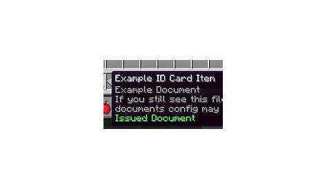 [1.12 / 1.16] Customizable Documents & Identification Mod Minecraft Mod