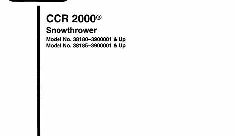 toro ccr2000e manual