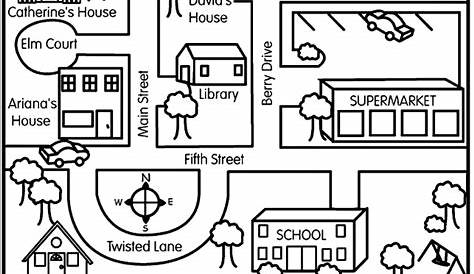 map key worksheet for kindergarten