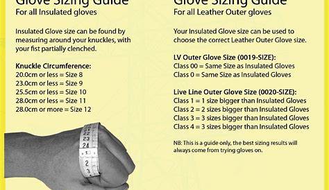 held gloves size chart