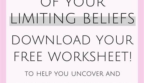 self limiting beliefs worksheet