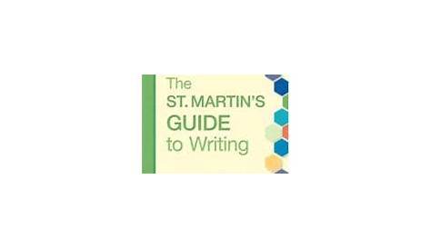 the st martin's guide to writing 13th edition pdf